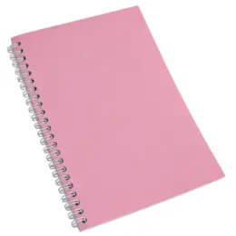 Spiral A5 Notebook Pink Closed